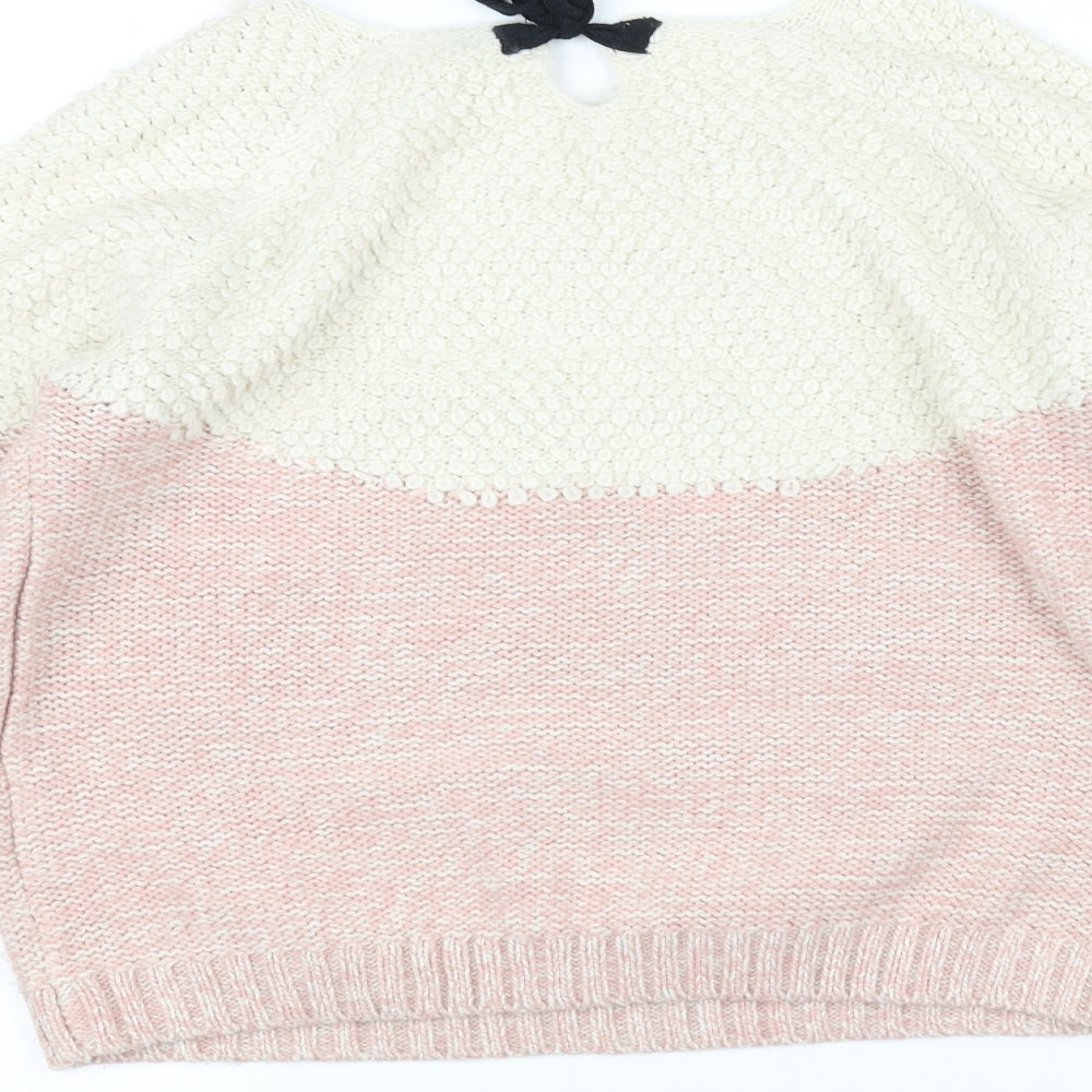 Le Redoute Girls Pink  Knit Pullover Jumper Size 14 Years