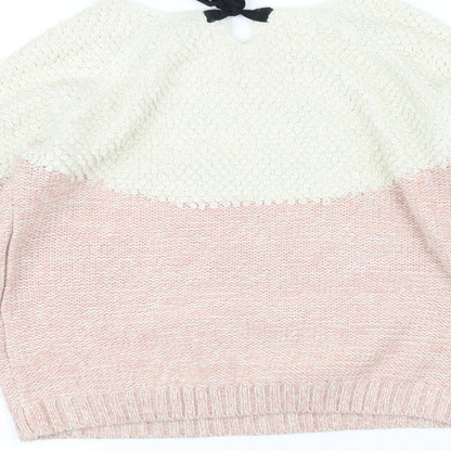 Le Redoute Girls Pink  Knit Pullover Jumper Size 14 Years