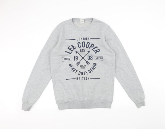 Lee Cooper Mens Grey   Pullover Jumper Size S