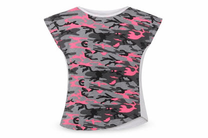 MHY Womens Green Camouflage  Basic T-Shirt Size M