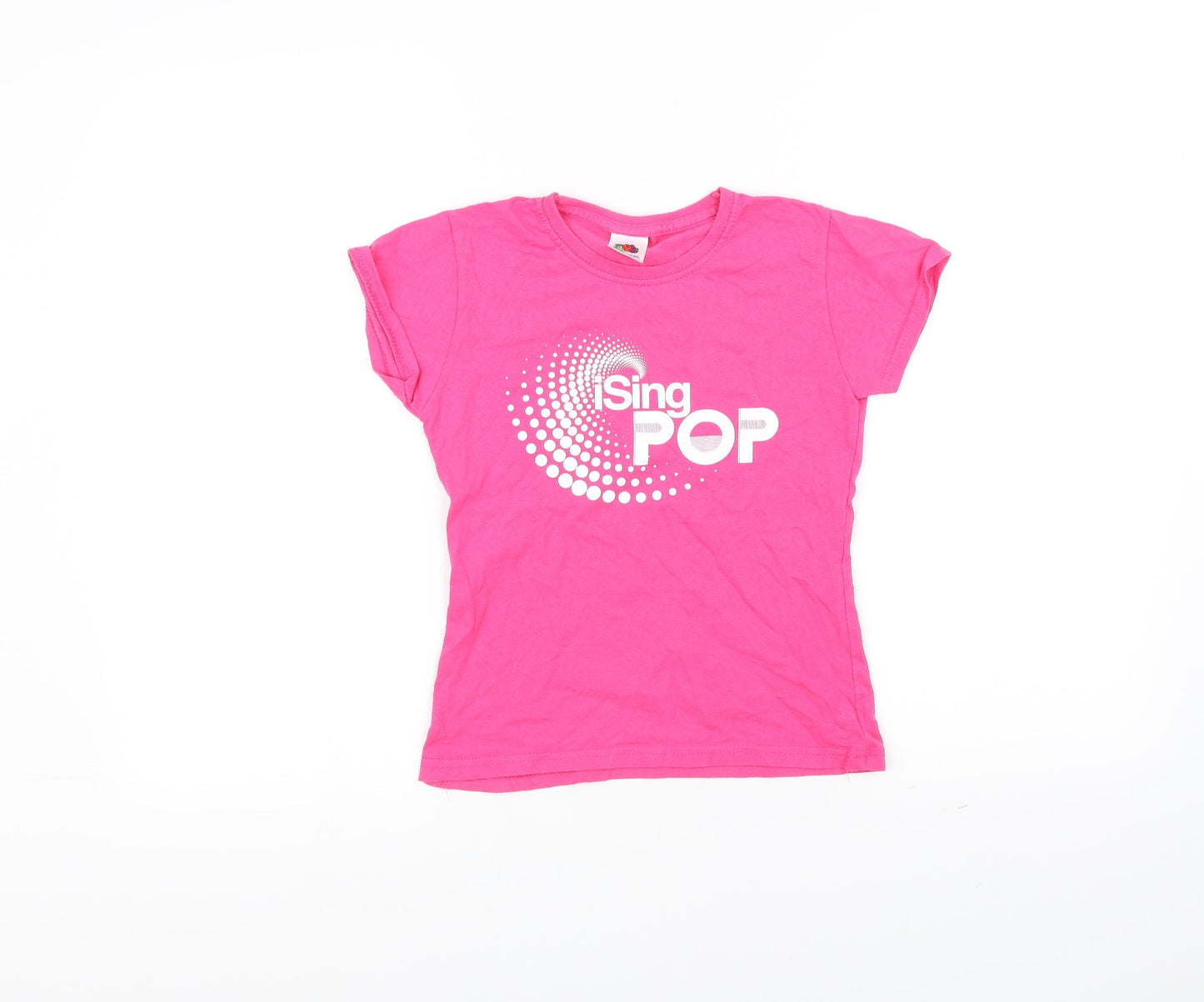 Fruit of the Loom Girls Pink   Basic T-Shirt Size 7-8 Years
