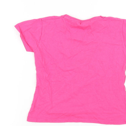 Fruit of the Loom Girls Pink   Basic T-Shirt Size 7-8 Years