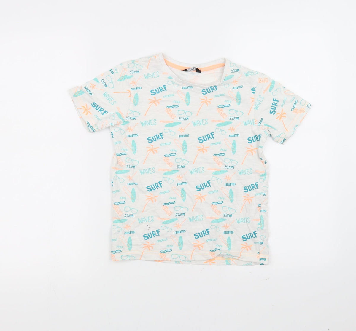 George Girls White   Basic T-Shirt Size 8-9 Years