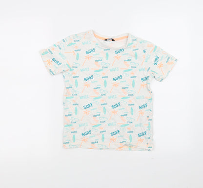 George Girls White   Basic T-Shirt Size 8-9 Years