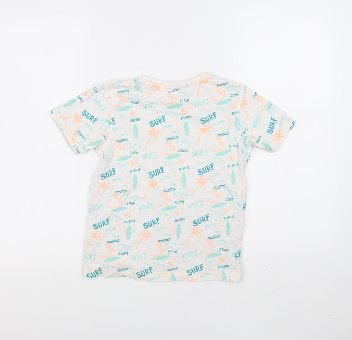 George Girls White   Basic T-Shirt Size 8-9 Years