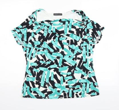 Womens UK Size L Alex & Co Blue Basic Blouse