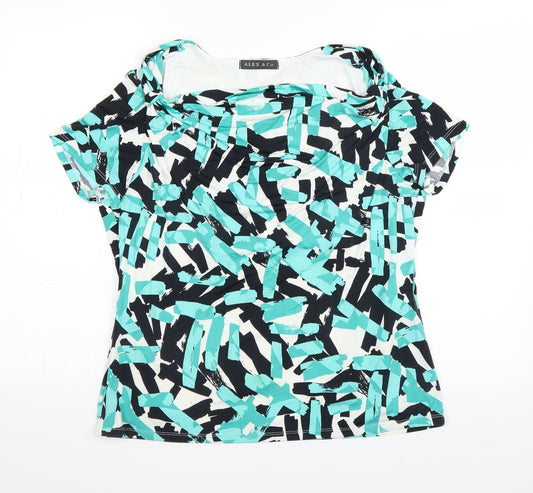 Womens UK Size L Alex & Co Blue Basic Blouse