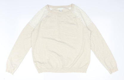 FOREVER 21 Womens Beige   Pullover Jumper Size 20  - lace