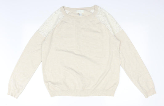 Forever 21 Womens Beige   Pullover Jumper Size 20  - lace