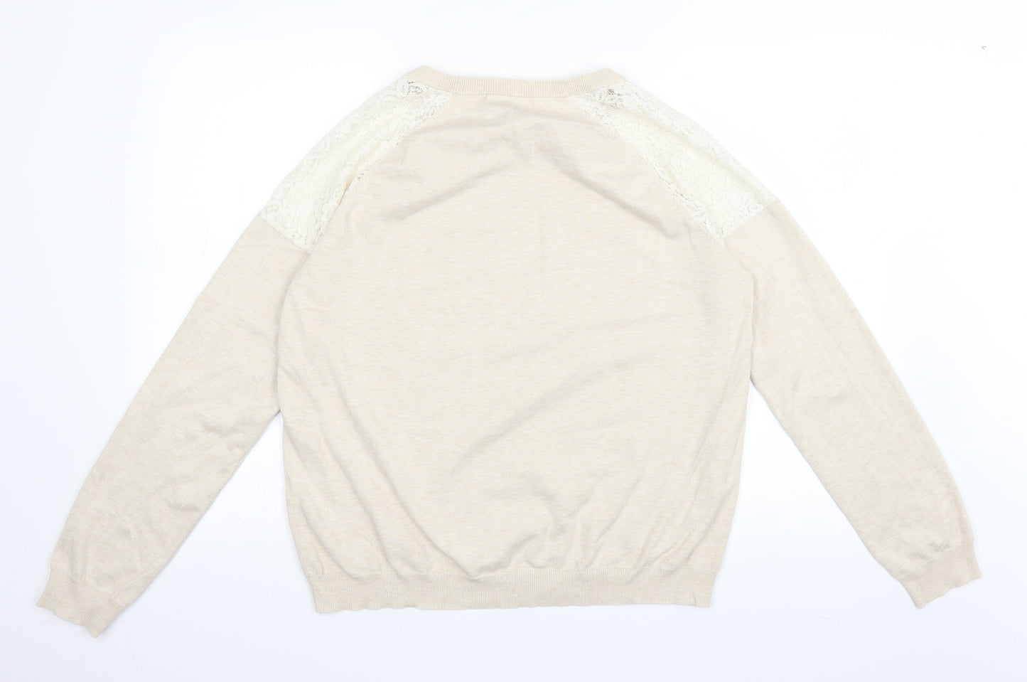 FOREVER 21 Womens Beige   Pullover Jumper Size 20  - lace