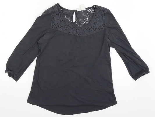 Womens UK Size M H&M Grey Basic Blouse