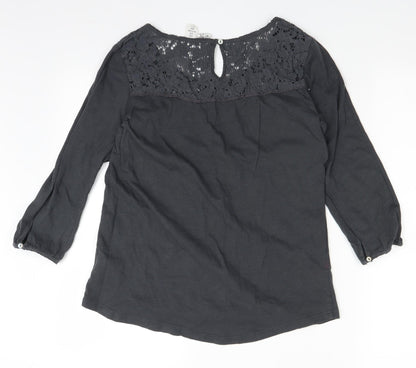 Womens UK Size M H&M Grey Basic Blouse