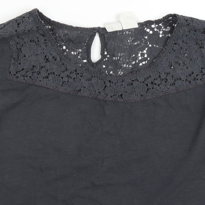 Womens UK Size M H&M Grey Basic Blouse