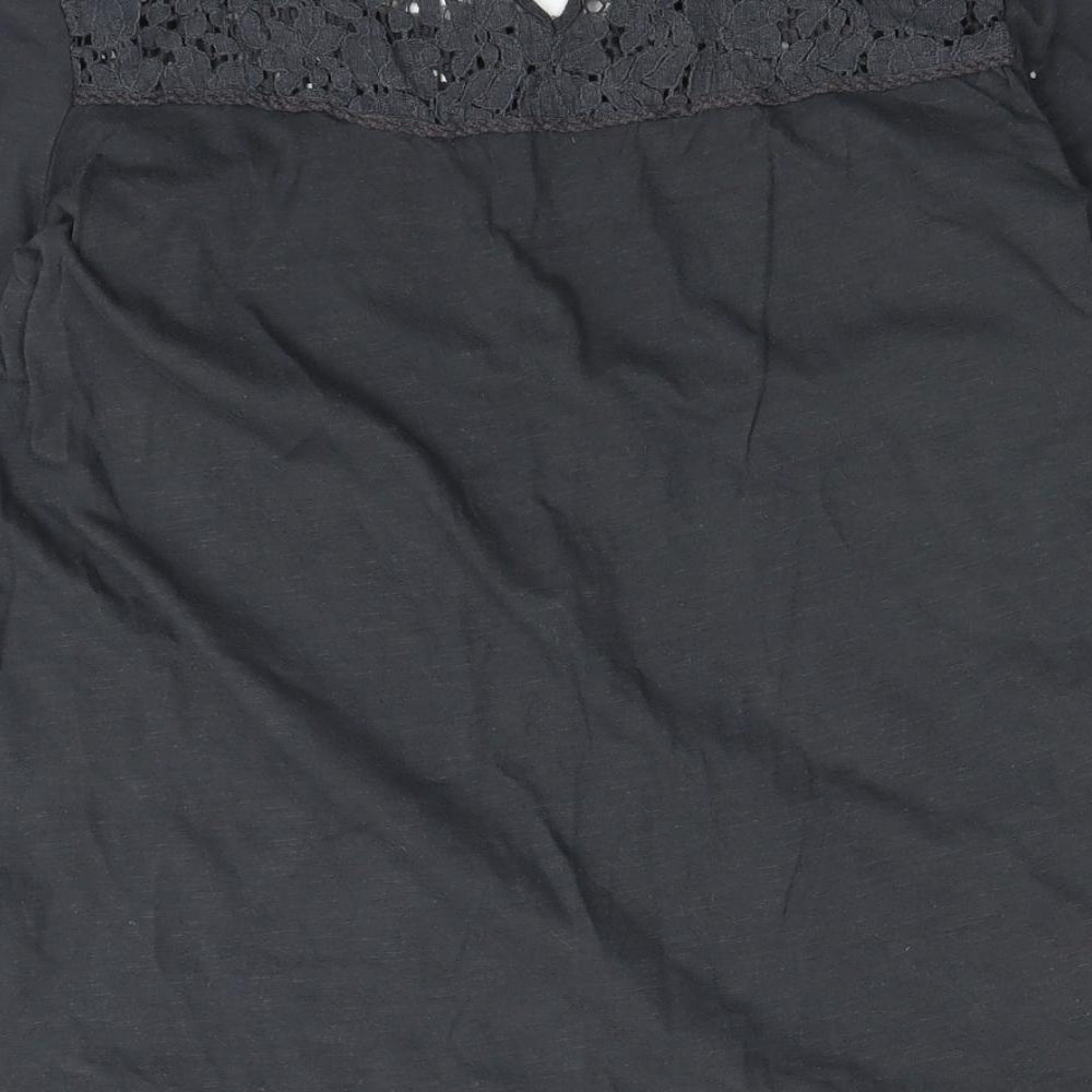 Womens UK Size M H&M Grey Basic Blouse