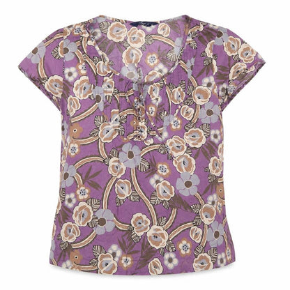 Womens UK Size 14 Casual Club Purple Basic Blouse