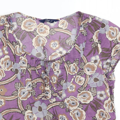 Womens UK Size 14 Casual Club Purple Basic Blouse