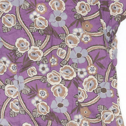 Womens UK Size 14 Casual Club Purple Basic Blouse