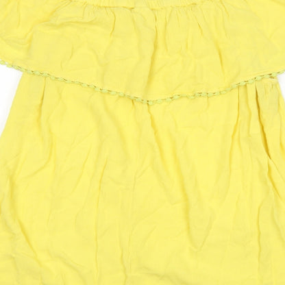 F&F Womens Yellow   Basic T-Shirt Size 16