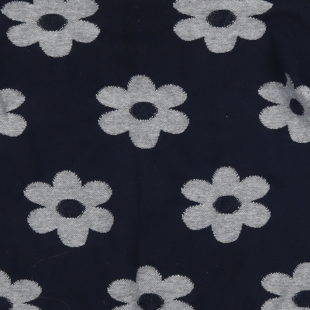 FOREVER 21 Womens Blue Floral  Pullover Jumper Size M