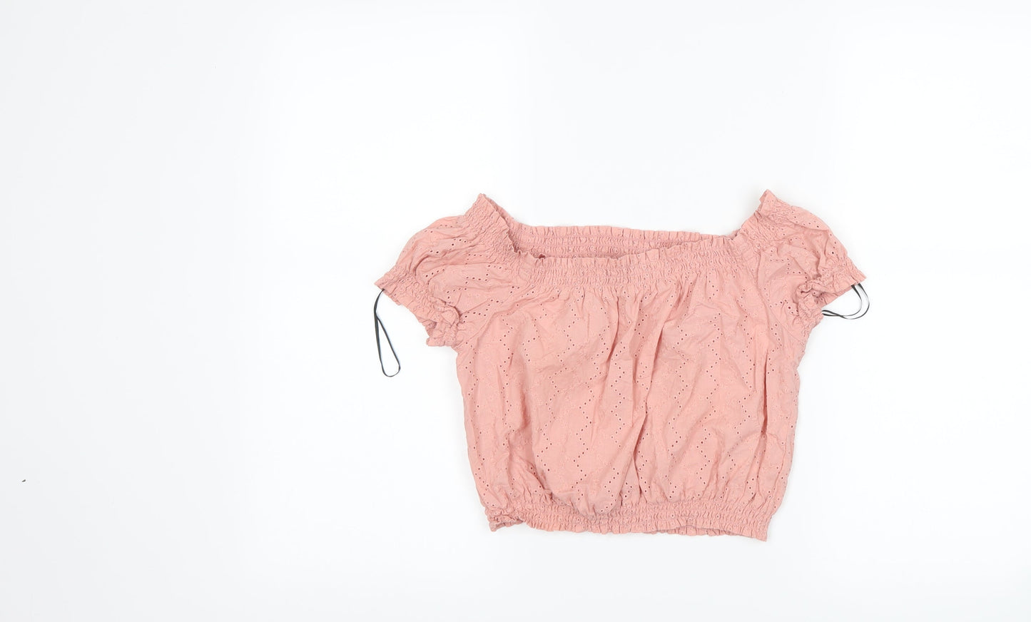 H&M Womens Pink   Cropped T-Shirt Size 8