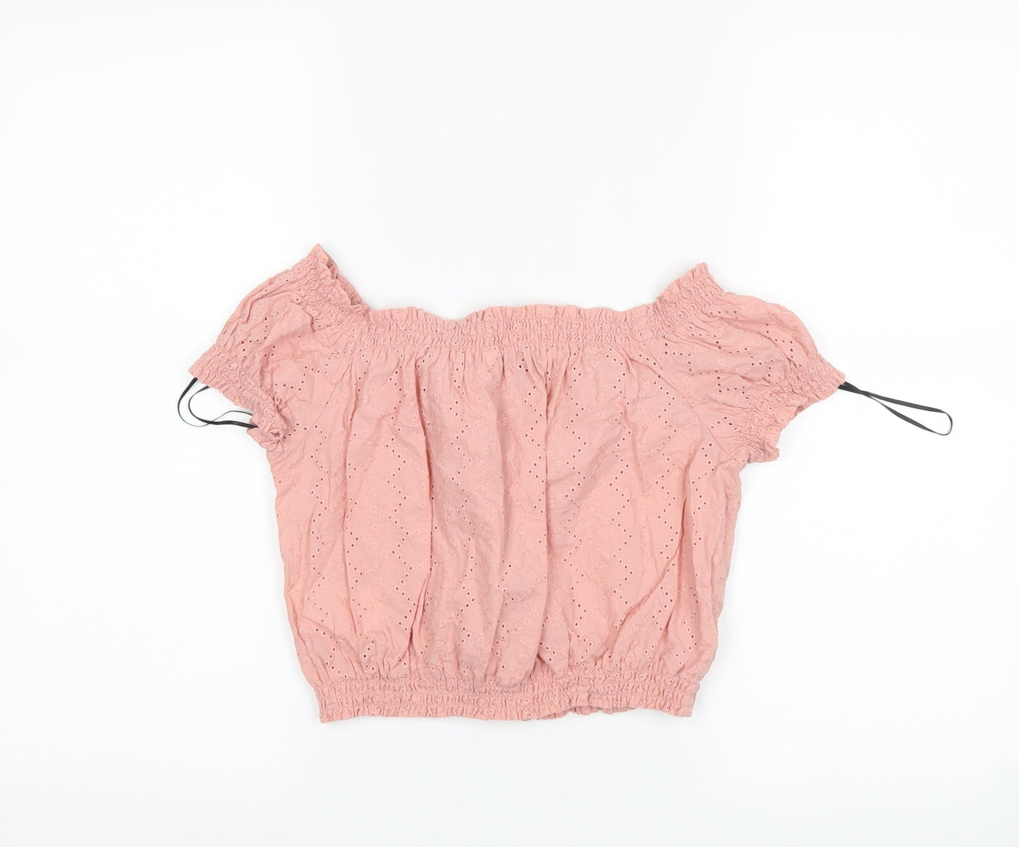 H&M Womens Pink   Cropped T-Shirt Size 8