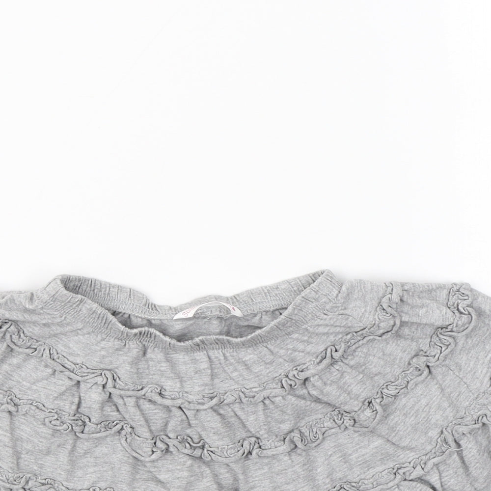 summer love Girls Grey   Flare Skirt Size 4 Years