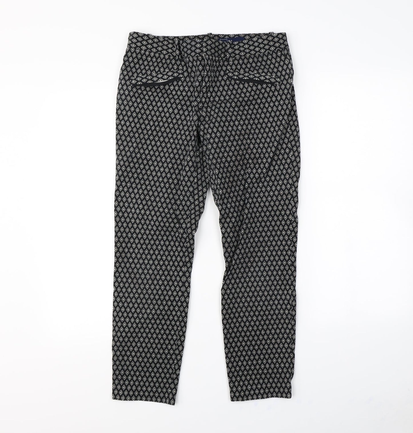 Gap Womens Black Geometric  Trousers  Size 8 L25 in