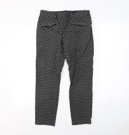 Gap Womens Black Geometric  Trousers  Size 8 L25 in