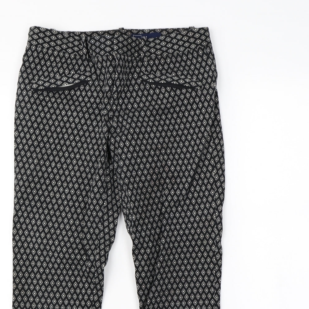 Gap Womens Black Geometric  Trousers  Size 8 L25 in