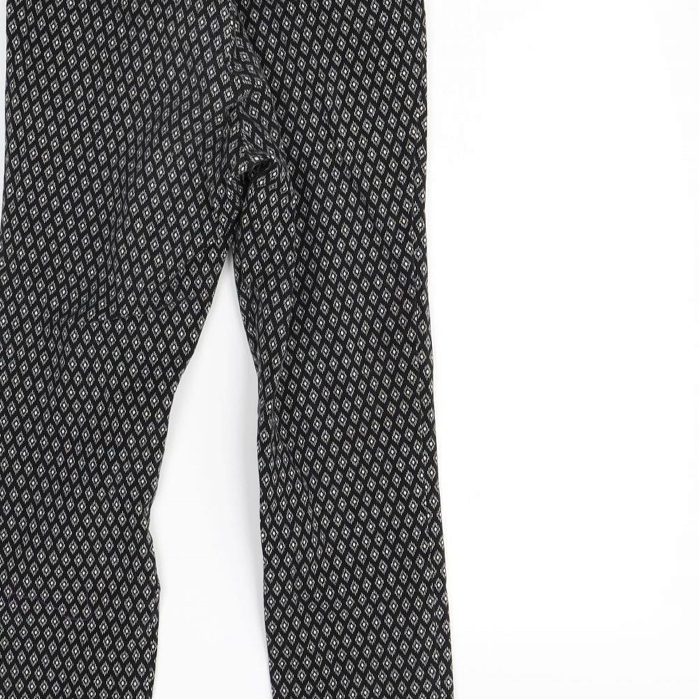Gap Womens Black Geometric  Trousers  Size 8 L25 in