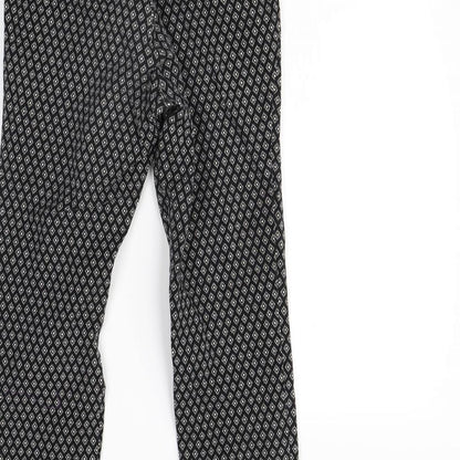 Gap Womens Black Geometric  Trousers  Size 8 L25 in