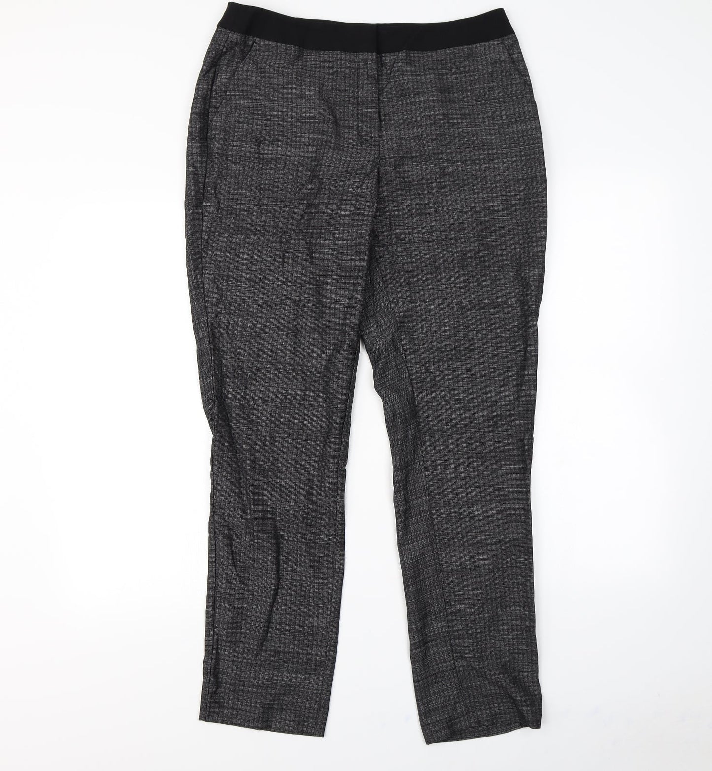 Womens UK Size 12 Papaya Regular Fit Dress Pants Black Trousers