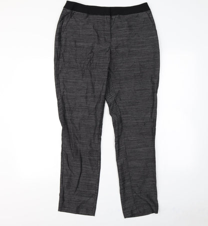 Womens UK Size 12 Papaya Regular Fit Dress Pants Black Trousers