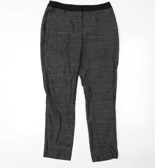 Womens UK Size 12 Papaya Regular Fit Dress Pants Black Trousers