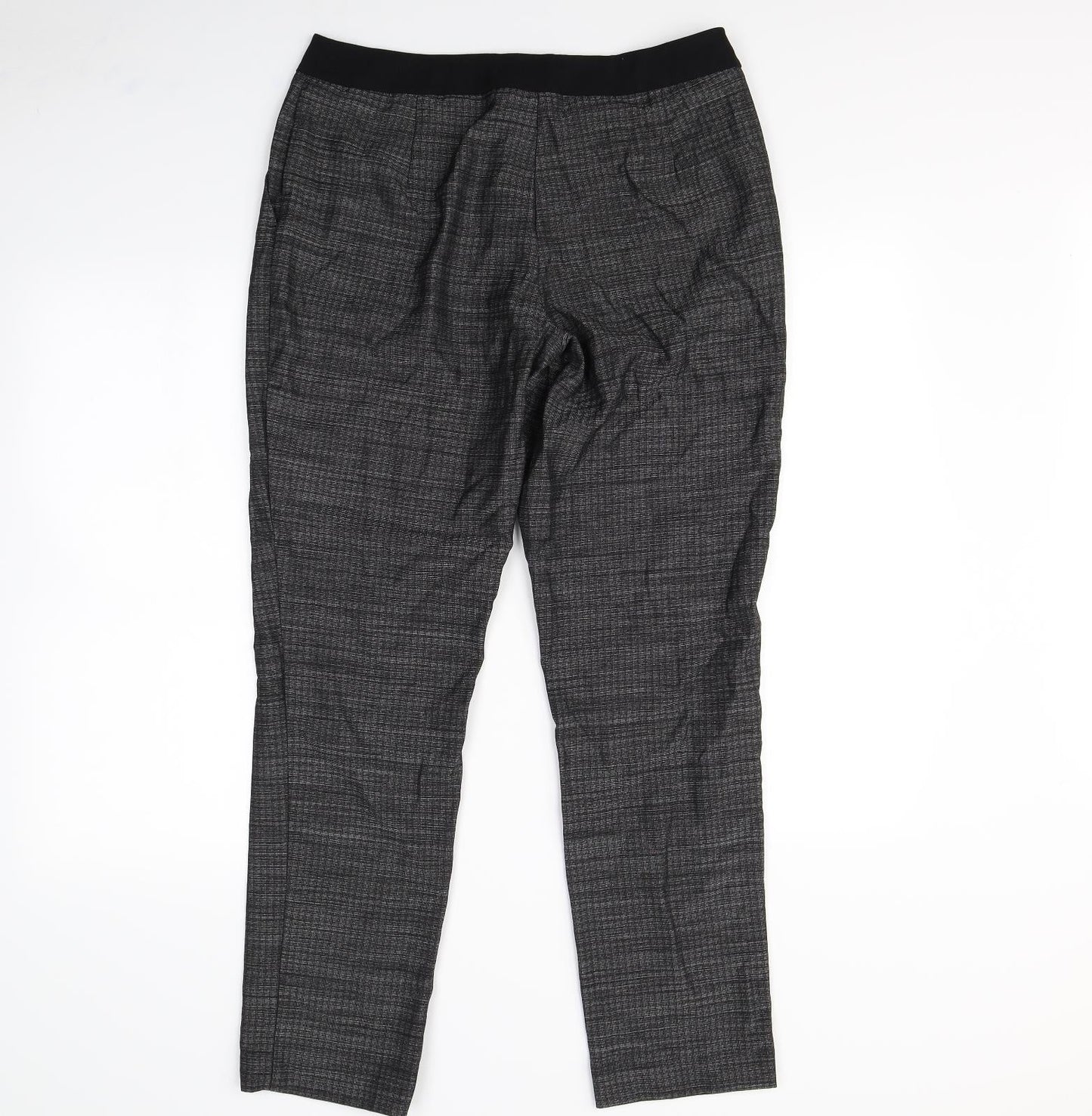 Womens UK Size 12 Papaya Regular Fit Dress Pants Black Trousers