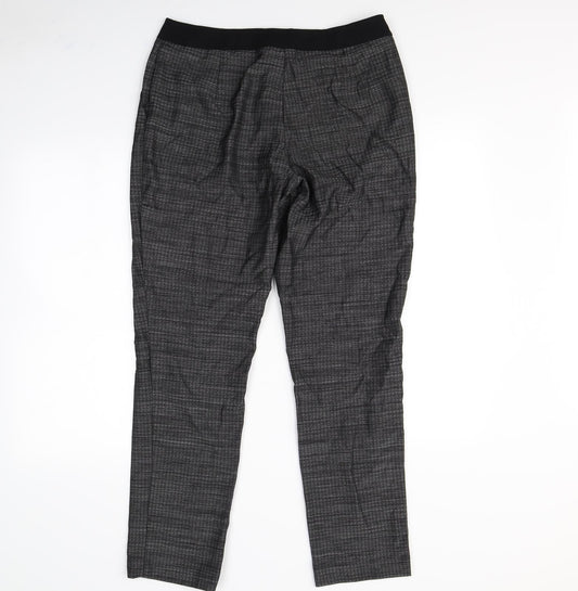 Womens UK Size 12 Papaya Regular Fit Dress Pants Black Trousers