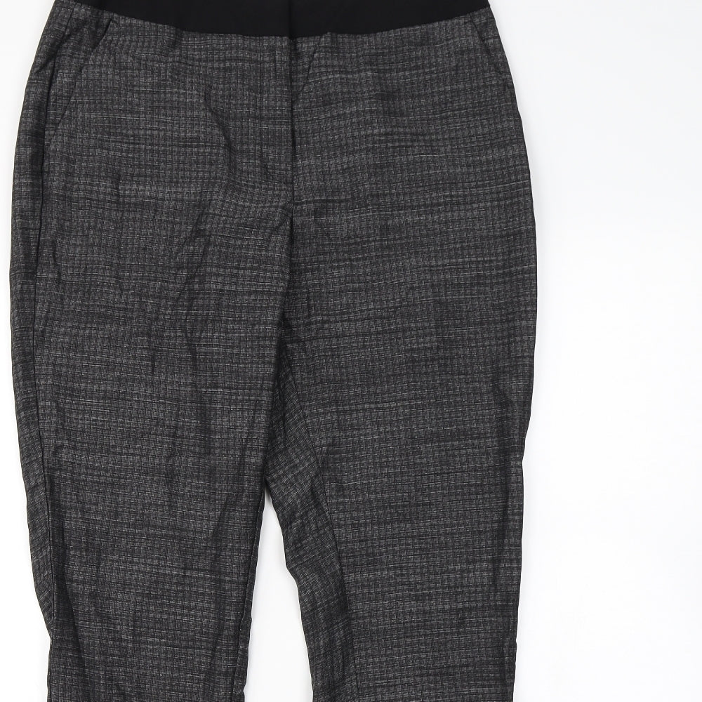Womens UK Size 12 Papaya Regular Fit Dress Pants Black Trousers