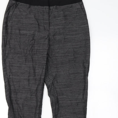 Womens UK Size 12 Papaya Regular Fit Dress Pants Black Trousers