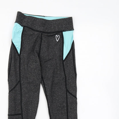 Active Wear Girls Grey   Cropped Trousers Size 8 Years
