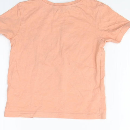 George Boys Orange   Basic T-Shirt Size 4 Years