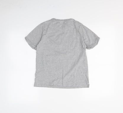 M&s Boys Grey  Rayon Basic T-Shirt Size 10 Years