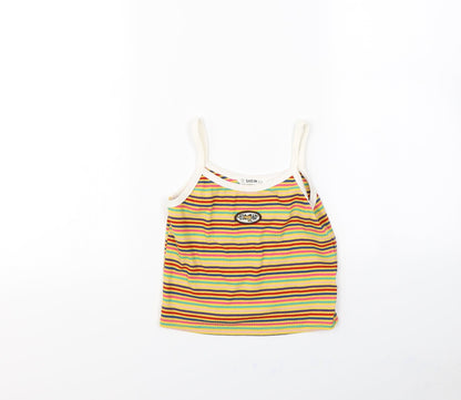 SheIn Girls Multicoloured Striped  Basic Tank Size 8 Years