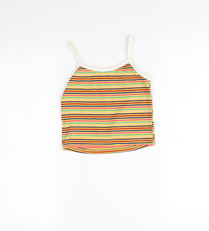 SheIn Girls Multicoloured Striped  Basic Tank Size 8 Years