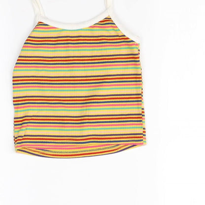 SheIn Girls Multicoloured Striped  Basic Tank Size 8 Years