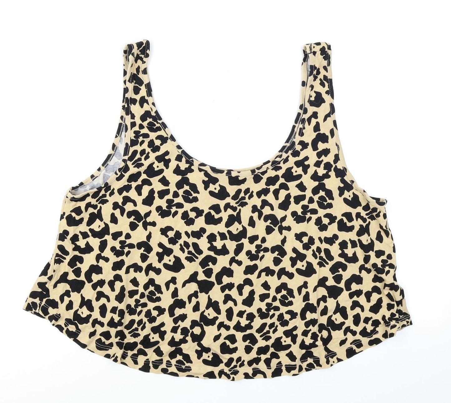Primark Womens Brown Animal Print  Cropped Tank Size L