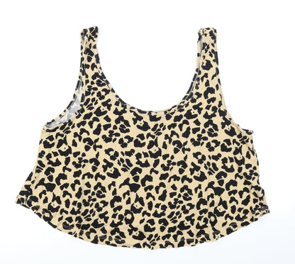 Primark Womens Brown Animal Print  Cropped Tank Size L