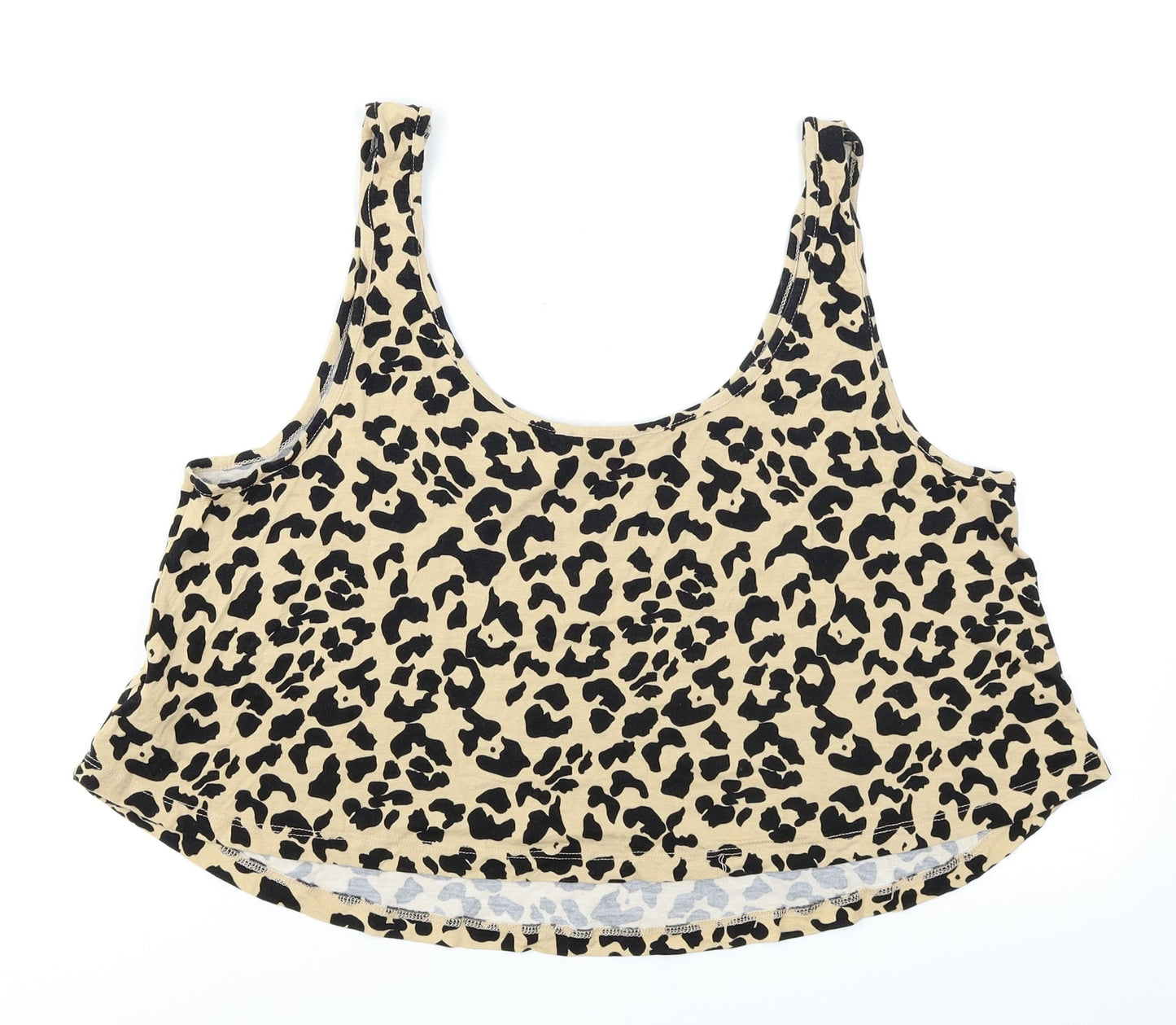 Primark Womens Brown Animal Print  Cropped Tank Size L