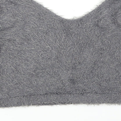 Femme Luxe Womens Grey   Pullover Jumper Size M  - Cropped