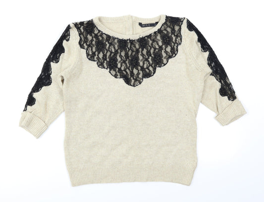 Miso Womens Beige   Pullover Jumper Size 8  - Lace
