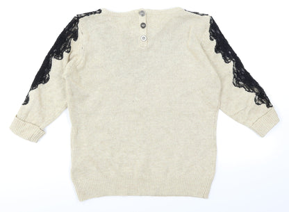 Miso Womens Beige   Pullover Jumper Size 8  - Lace
